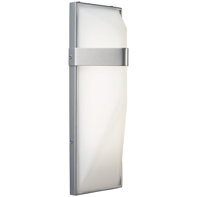 Wedge Large LED Outdoor Wall Sconce in Silver Dust