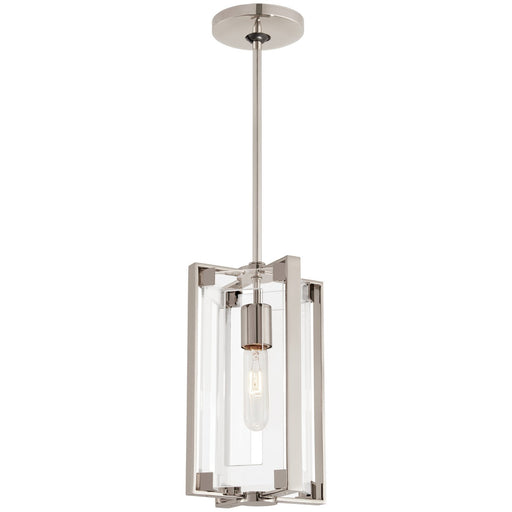 Crystal-Clear Mini Pendant in Polished Nickel