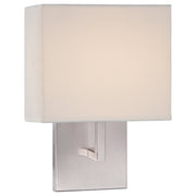 George Kovacs 7" Fabric Shade Wall Sconce in Brushed Nickel