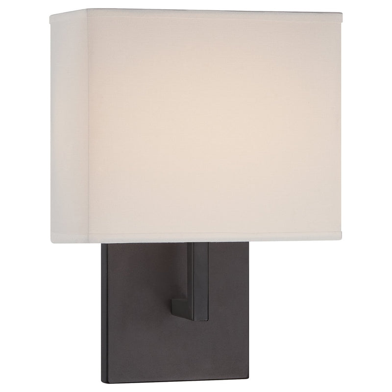 George Kovacs 7" Fabric Shade Wall Sconce in Bronze