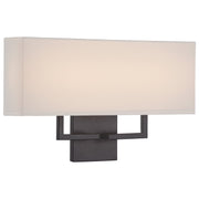 George Kovacs 17" Fabric Shade Wall Sconce in Bronze