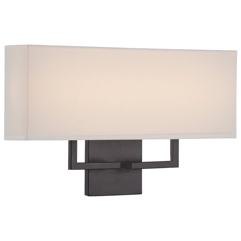 George Kovacs 17" Fabric Shade Wall Sconce in Bronze