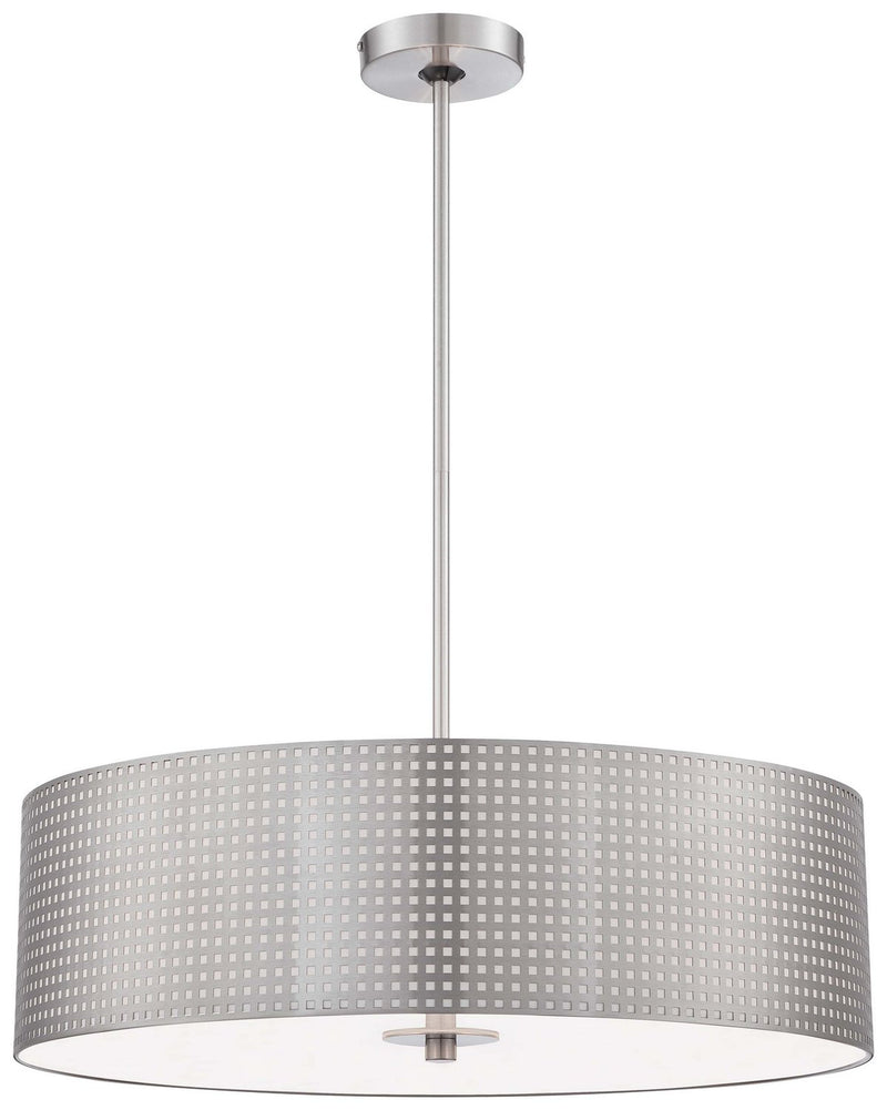 Grid 4-Light Pendant in Brushed Nickel