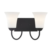 Ridgedale 2-Light Bath Vanity Light in Black