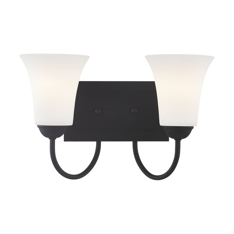 Ridgedale 2-Light Bath Vanity Light in Black