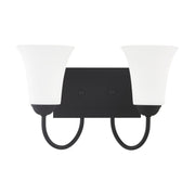 Ridgedale 2-Light Bath Vanity Light in Black