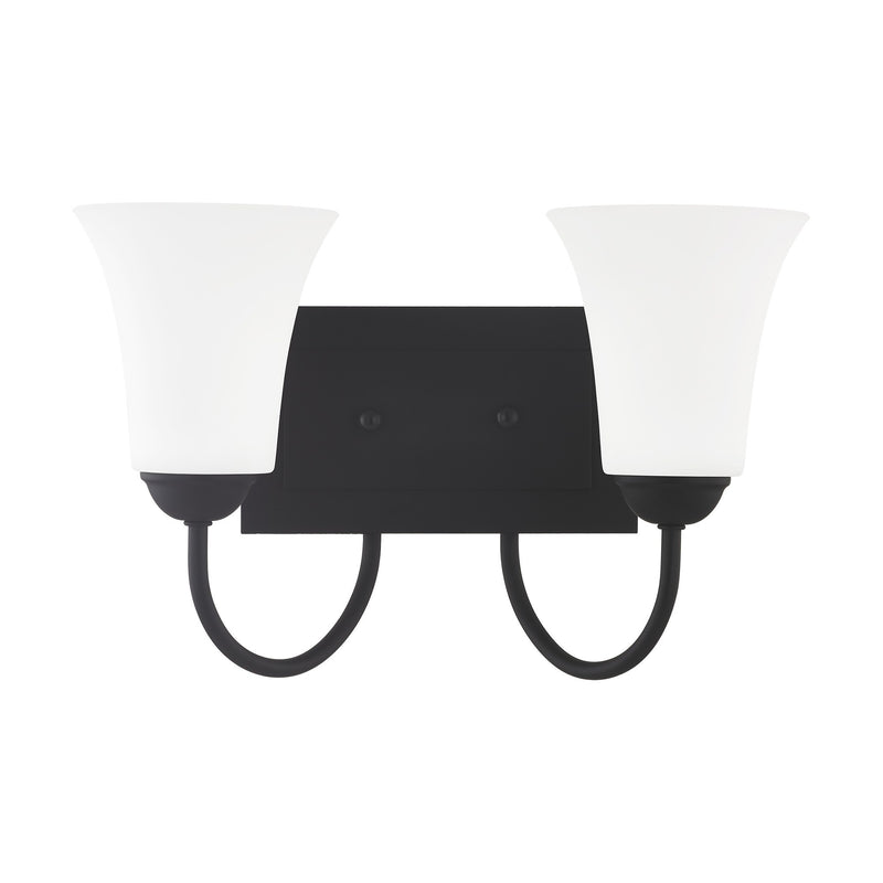 Ridgedale 2-Light Bath Vanity Light in Black
