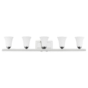 Ridgedale 5-Light Bath Vanity Light in Polished Chrome