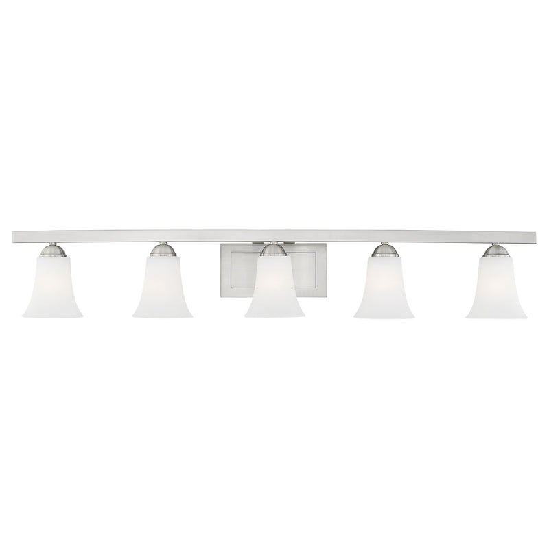 Ridgedale 5-Light Bath Vanity Light in Brushed Nickel