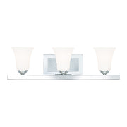 Ridgedale 3-Light 25.25" Bath Vanity Light in Polished Chrome