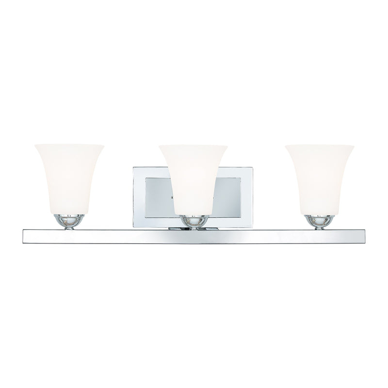 Ridgedale 3-Light 25.25" Bath Vanity Light in Polished Chrome