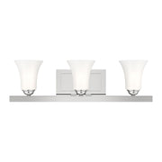 Ridgedale 3-Light 25.25" Bath Vanity Light in Polished Chrome