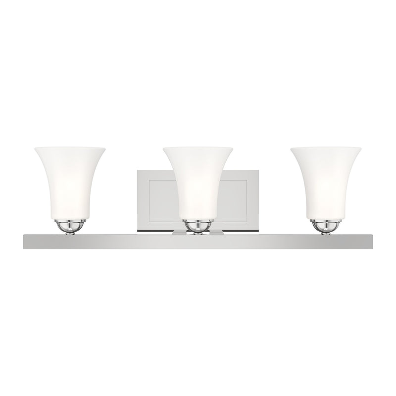 Ridgedale 3-Light 25.25" Bath Vanity Light in Polished Chrome