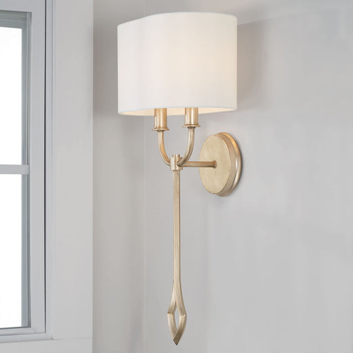 Claire 2-Light Wall Sconce in Brushed Champagne