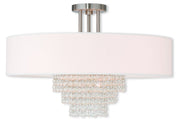 Carlisle 5-Light Ceiling Mount in Brushed Nickel - Lamps Expo
