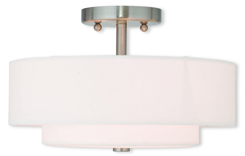 Claremont 2 Light Ceiling Mount in Brushed Nickel