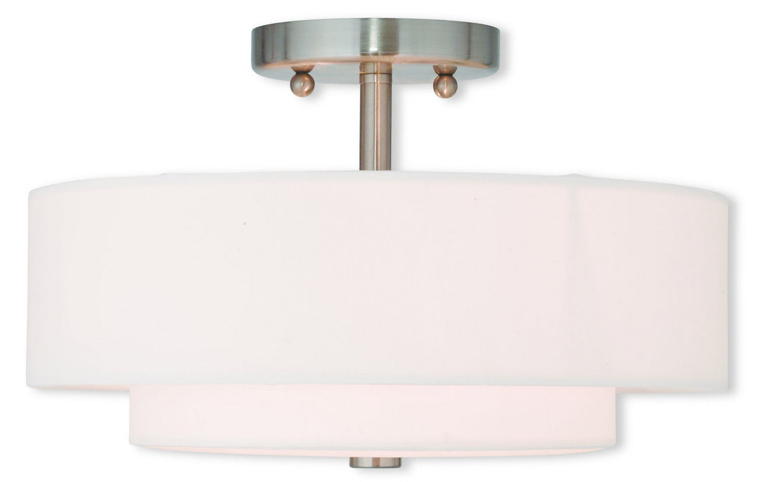 Claremont 2 Light Ceiling Mount in Brushed Nickel