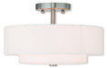 Claremont 2 Light Ceiling Mount in Brushed Nickel