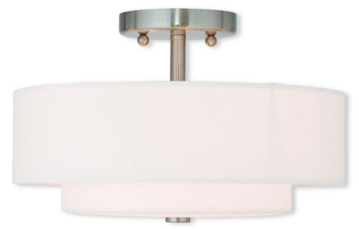 Claremont 2 Light Ceiling Mount in Brushed Nickel