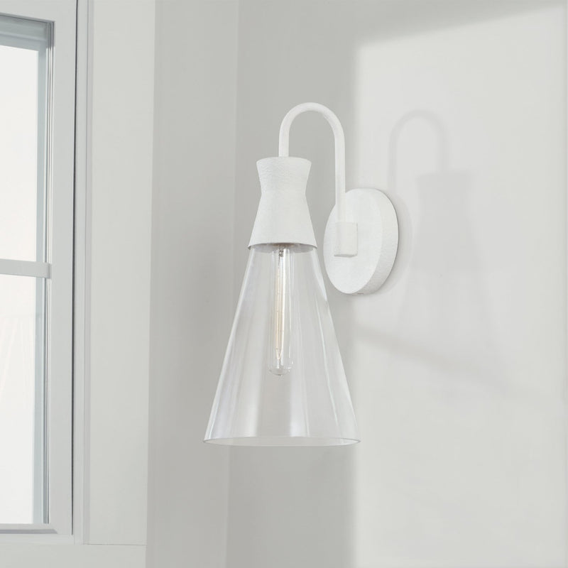 Paloma Bath Sconce in Textured White