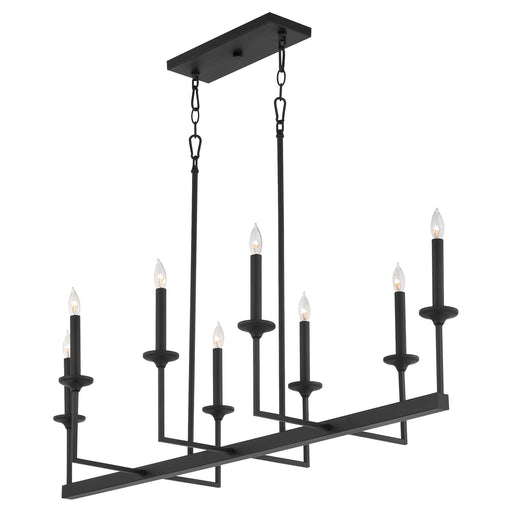 Eldorado 8 Light Linear Chandelier in Matte Black