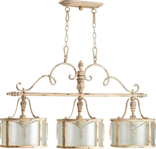Salento 3 Light Linear Chandelier in Persian White
