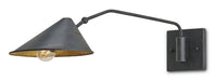 Serpa 1-Light Wall Sconce in French Black & Gold Leaf - Lamps Expo
