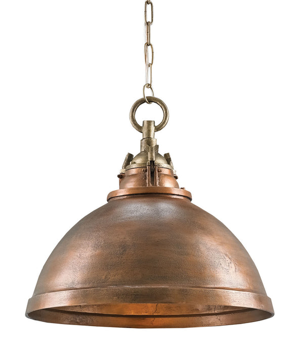 Admiral 1 Light Chandelier in Copper & Antique Brass