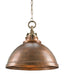 Admiral 1 Light Chandelier in Copper & Antique Brass
