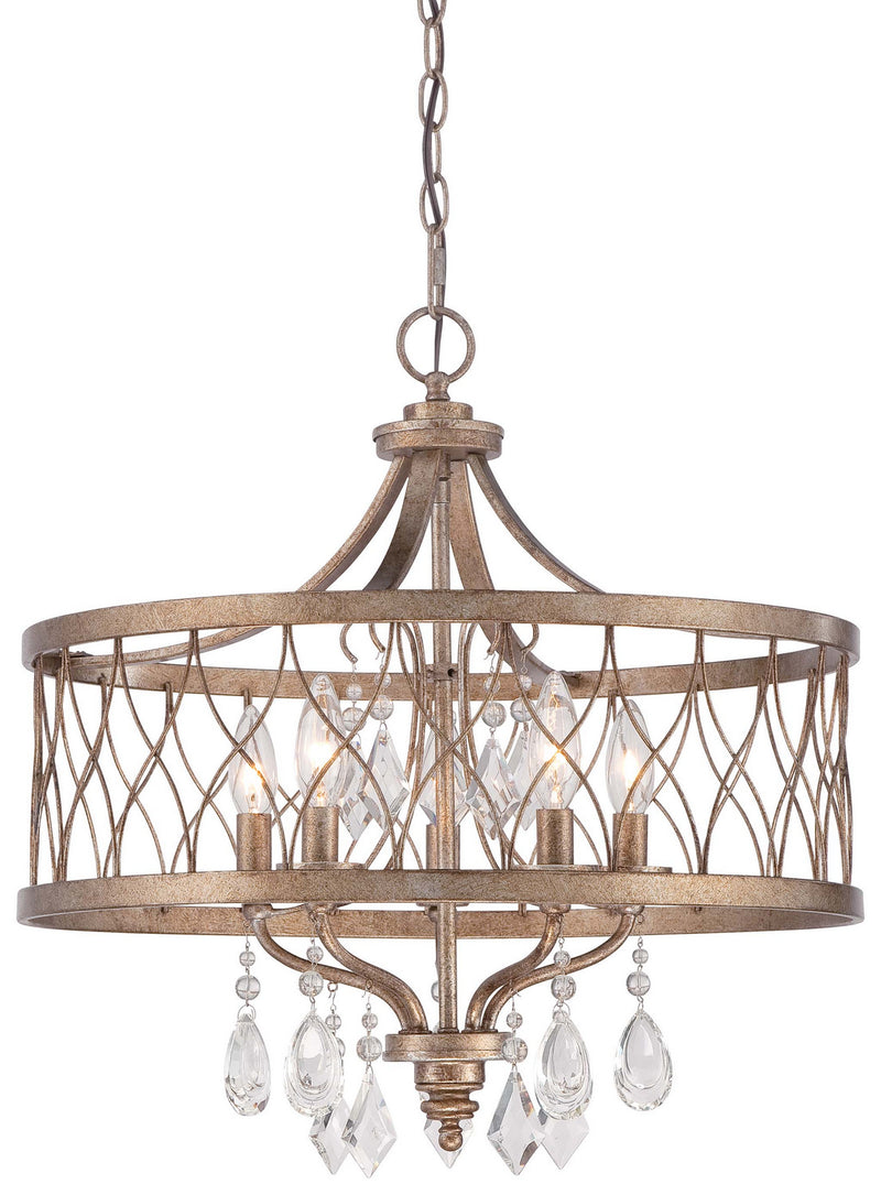 West Liberty 5-Light Chandelier in Olympus Gold - Lamps Expo