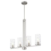 Steinway 4 Light Linear Chandelier in Satin Nickel