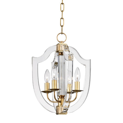 Arietta 4-Light 12" Chandelier in Aged Brass