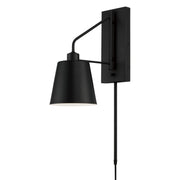 Alden Swing Arm Wall Lamp in Matte Black