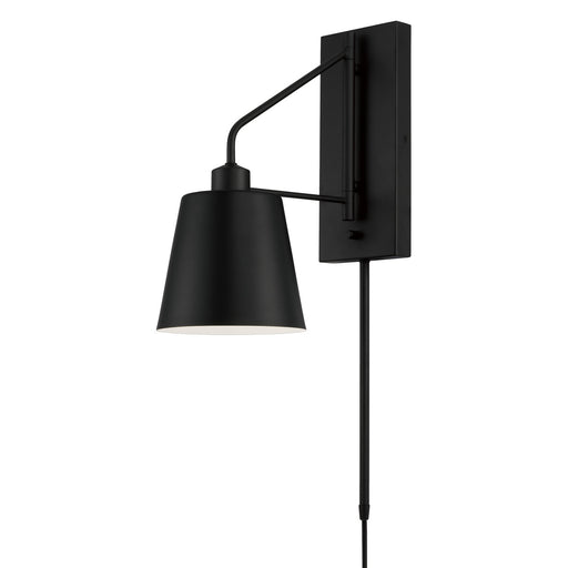 Alden Swing Arm Wall Lamp in Matte Black