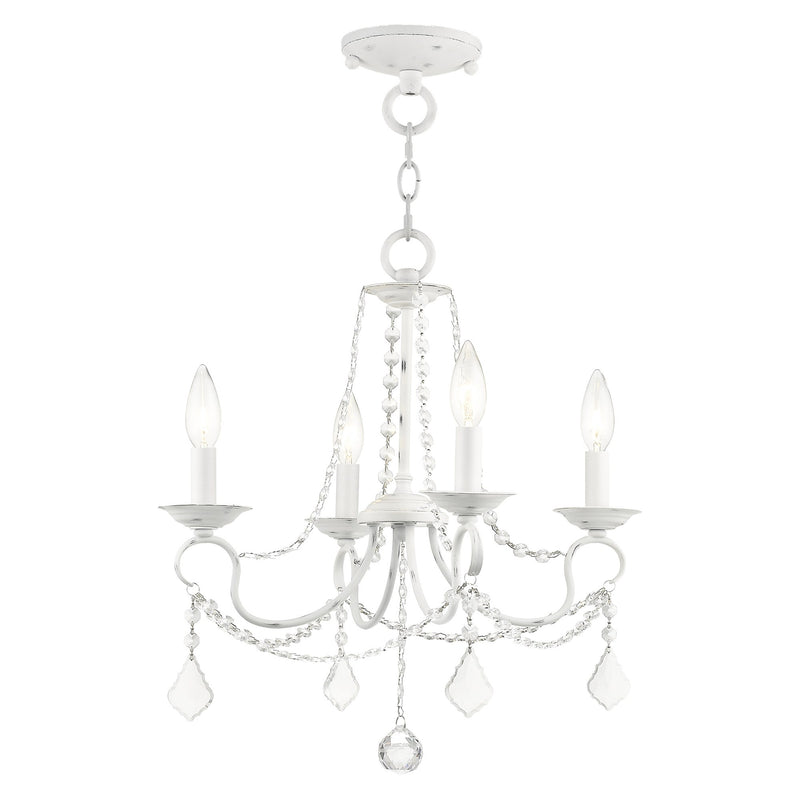 Pennington 4-Light Convertible Chandelier / Semi-Flush Mount in Antique White