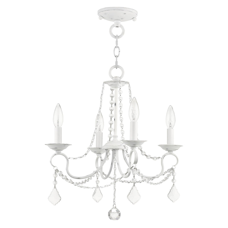 Pennington 4-Light Convertible Chandelier / Semi-Flush Mount in Antique White