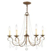 Pennington 5-Light Chandelier in Hand Applied Venetian Golden Bronze