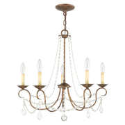 Pennington 5-Light Chandelier in Hand Applied Venetian Golden Bronze
