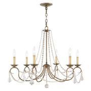 Pennington 6-Light Chandelier in Hand Applied Venetian Golden Bronze