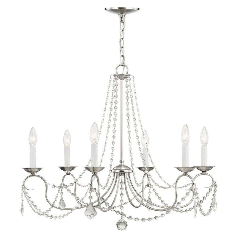 Pennington 6-Light Chandelier in Brushed Nickel