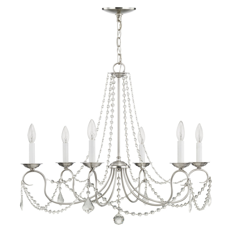 Pennington 6-Light Chandelier in Brushed Nickel