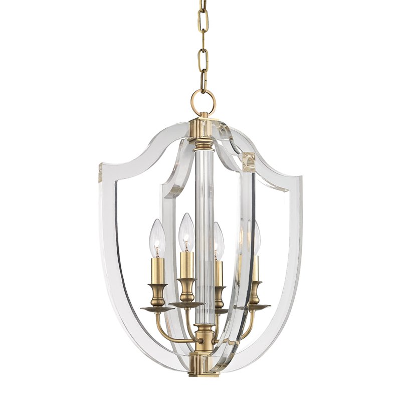 Arietta 4-Light 16" Chandelier in Aged Brass