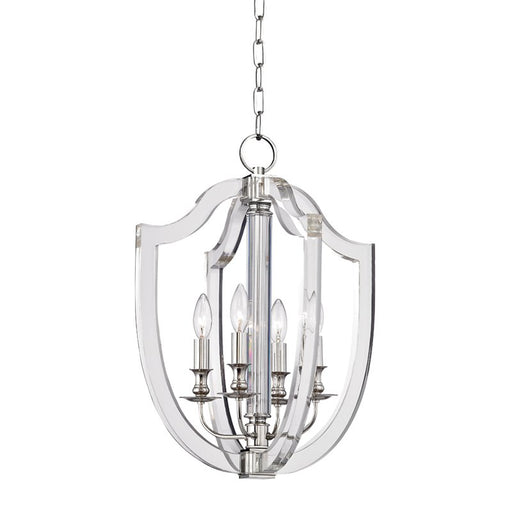 Arietta 4-Light 16" Chandelier in Polished Nickel