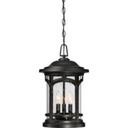 Marblehead 3-Light Outdoor Lantern Pendant in Mystic Black