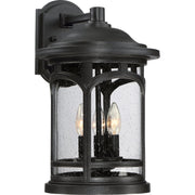 Marblehead Large 3-Light Outdoor Wall Lantern in Mystic Black