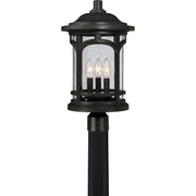 Marblehead 3-Light Outdoor Post Lantern in Mystic Black