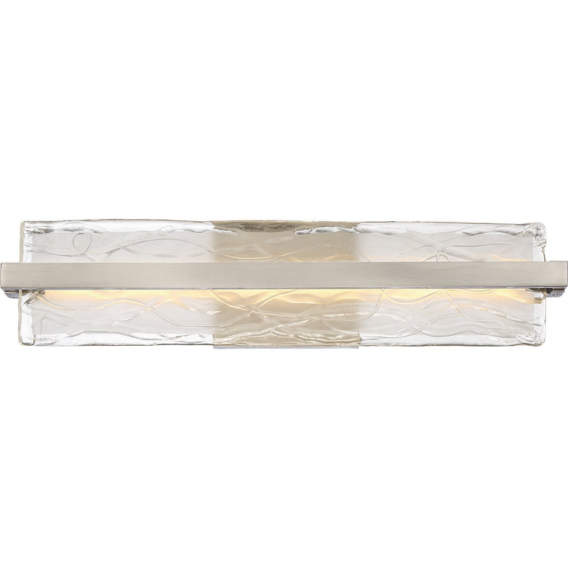 Glacial 22" Bath Vanity Light in Brushed Nickel