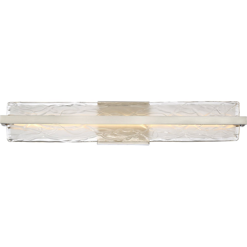 Glacial 30" Bath Vanity Light in Brushed Nickel