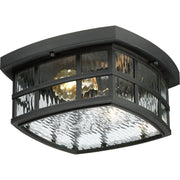 Stonington 2-Light Outdoor Flush Mount in Mystic Black