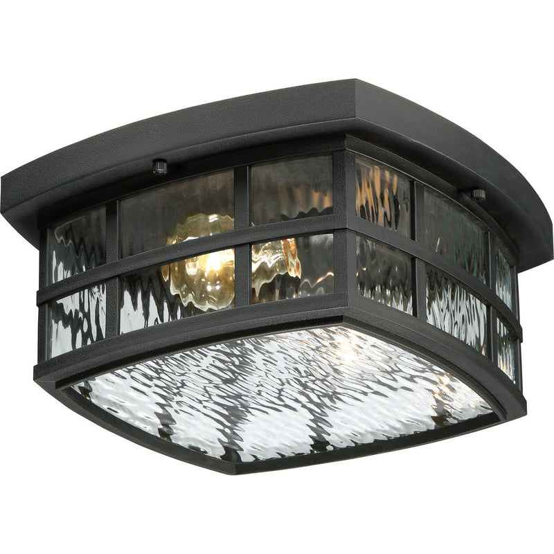 Stonington 2-Light Outdoor Flush Mount in Mystic Black